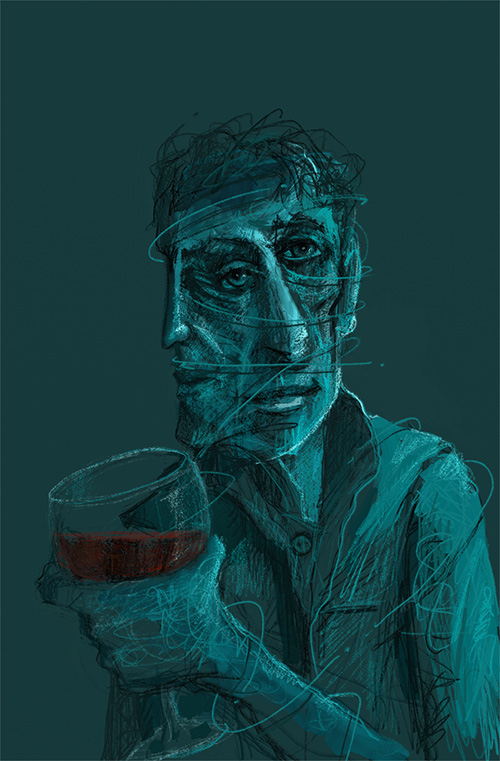 Silencio y tinto — Andrés Mérida