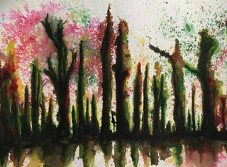 Zonsondergang in het rood — Monique Wijnschenk